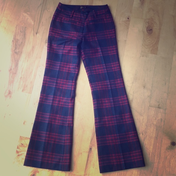 plaid wool pants womens
